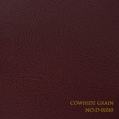 Cowhide Pattern PVC Coated Paper Fancy Color Waterproof Book Binding Paper