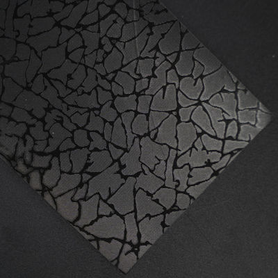 Black Xiling Crack PVC Wrapping Paper Adds Luxury In Packaging