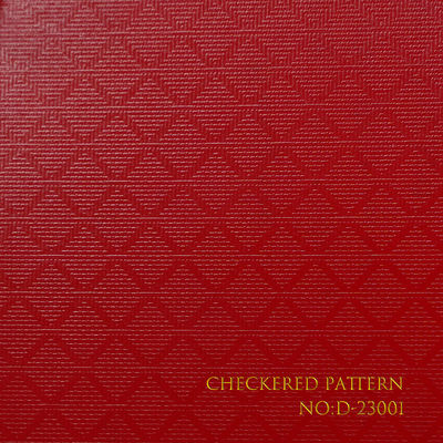 Checkered Pattern Wrapping Waterproof PVC Paper With Red Shows