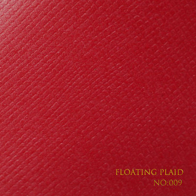 Floating Plaid Leatherette Paper for Bookbinding Packaging ,Tear Resistant