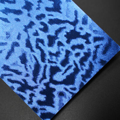 Blue Premium Metal Texture PVC Coated Paper 220gsm - Gold Platinum Glazed Surface, Eco-Friendly Metallic Series For Decorative Paper & High-End Binding